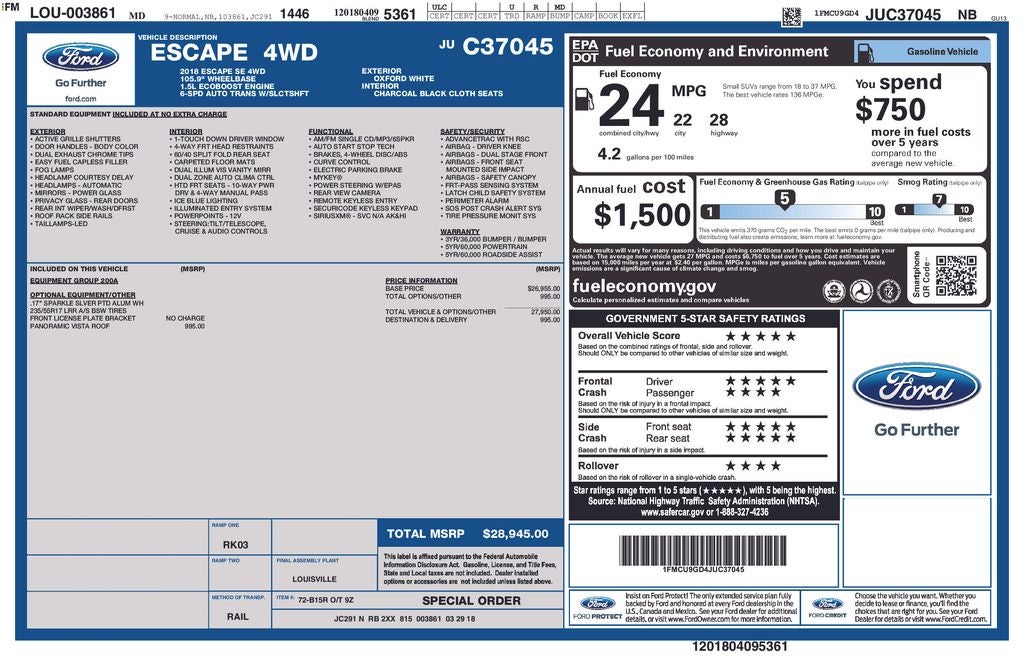 2018 Ford Escape SE