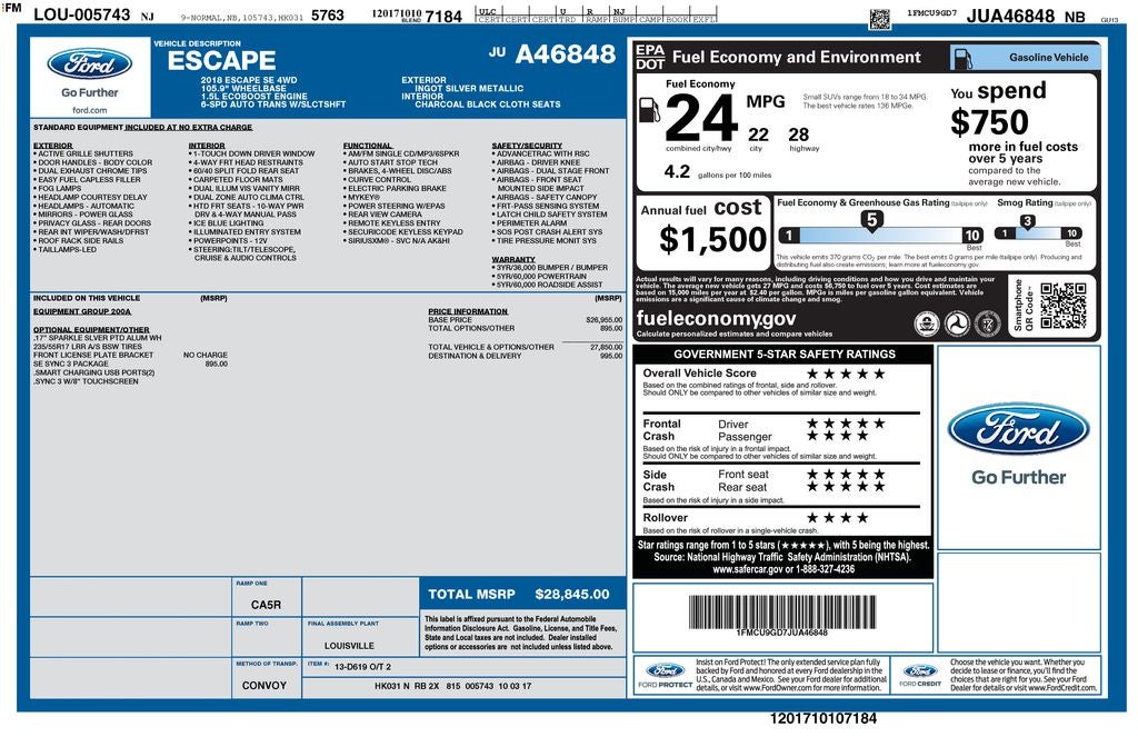 2018 Ford Escape SE