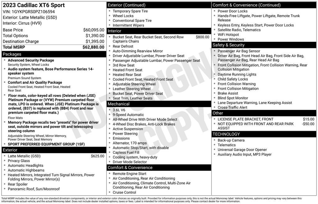 2023 Cadillac XT6 Sport
