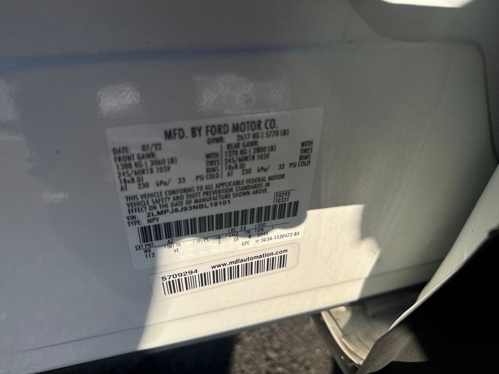 2022 Lincoln Nautilus Standard