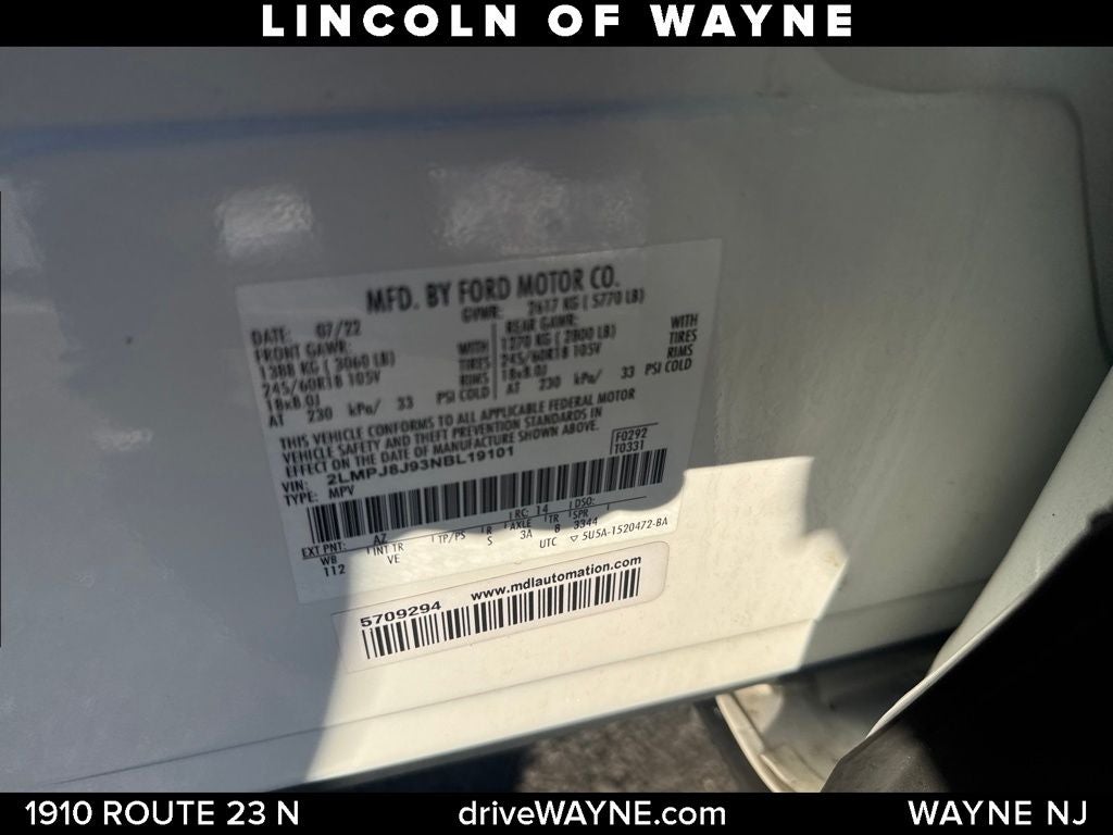 2022 Lincoln Nautilus Standard