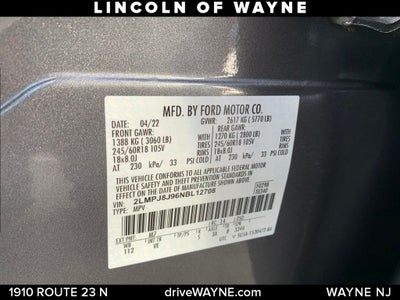 2022 Lincoln Nautilus Standard