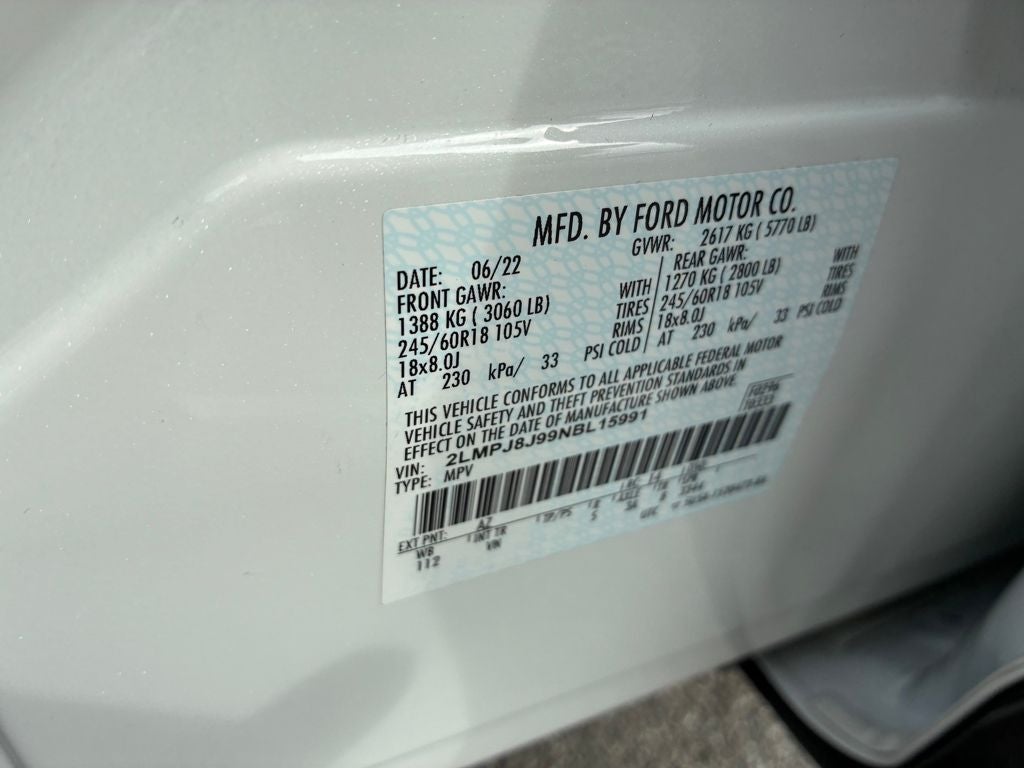 2022 Lincoln Nautilus Standard