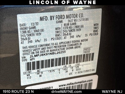 2022 Lincoln Nautilus Reserve