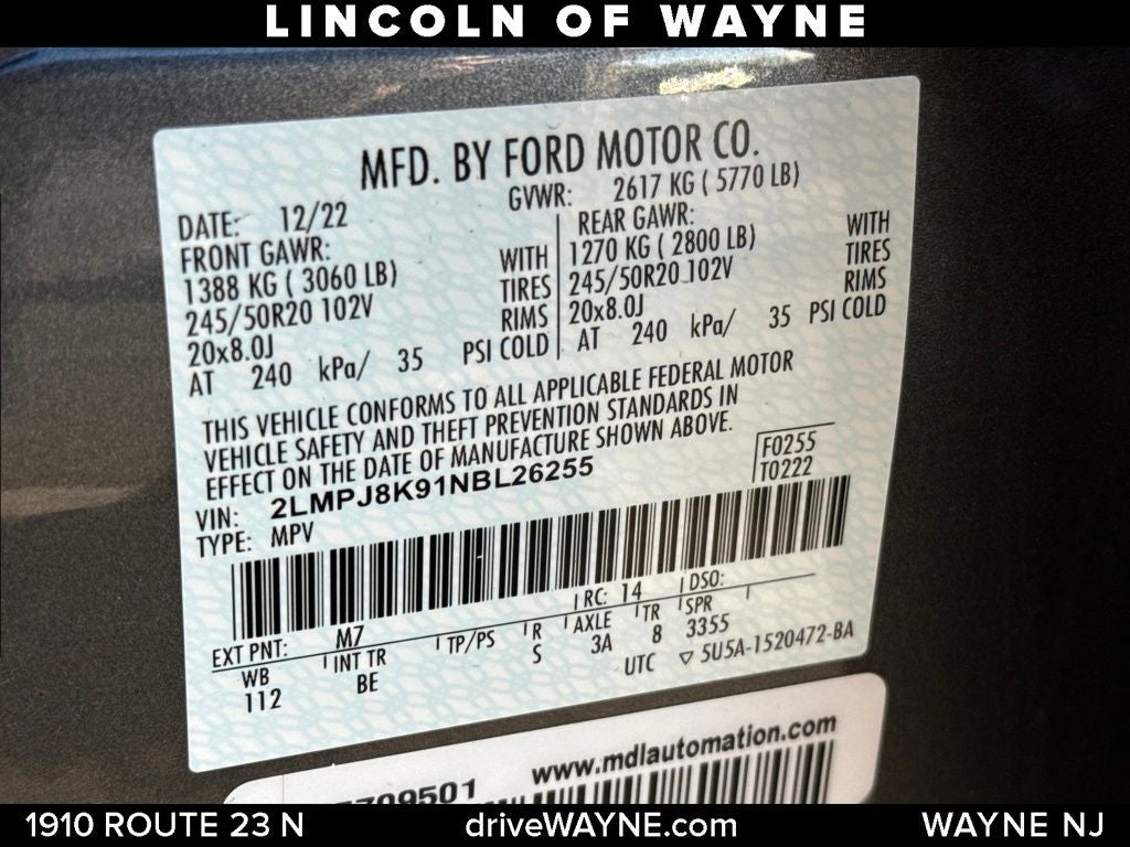 2022 Lincoln Nautilus Reserve