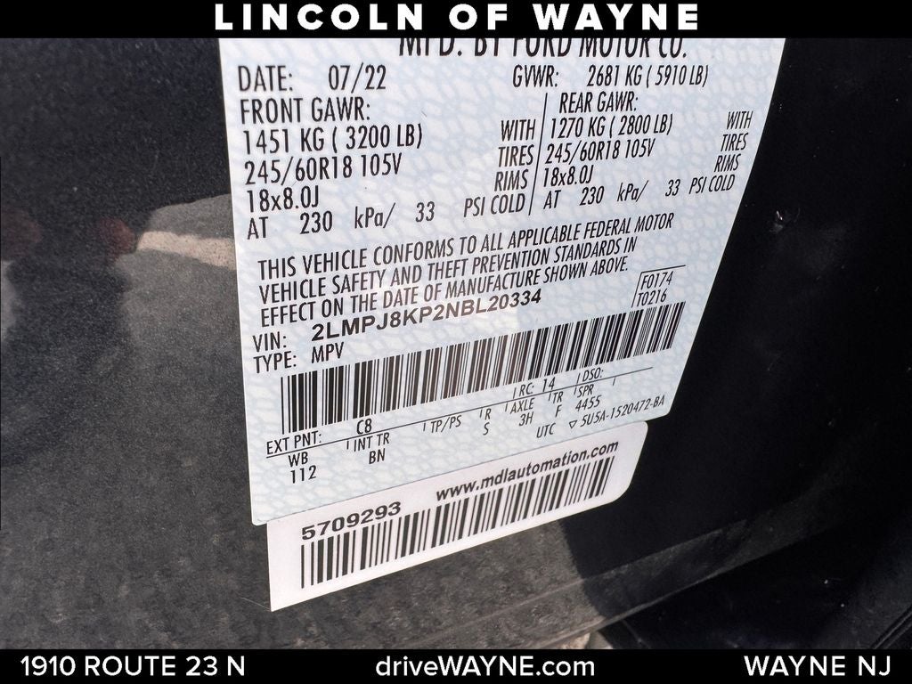 2022 Lincoln Nautilus Reserve