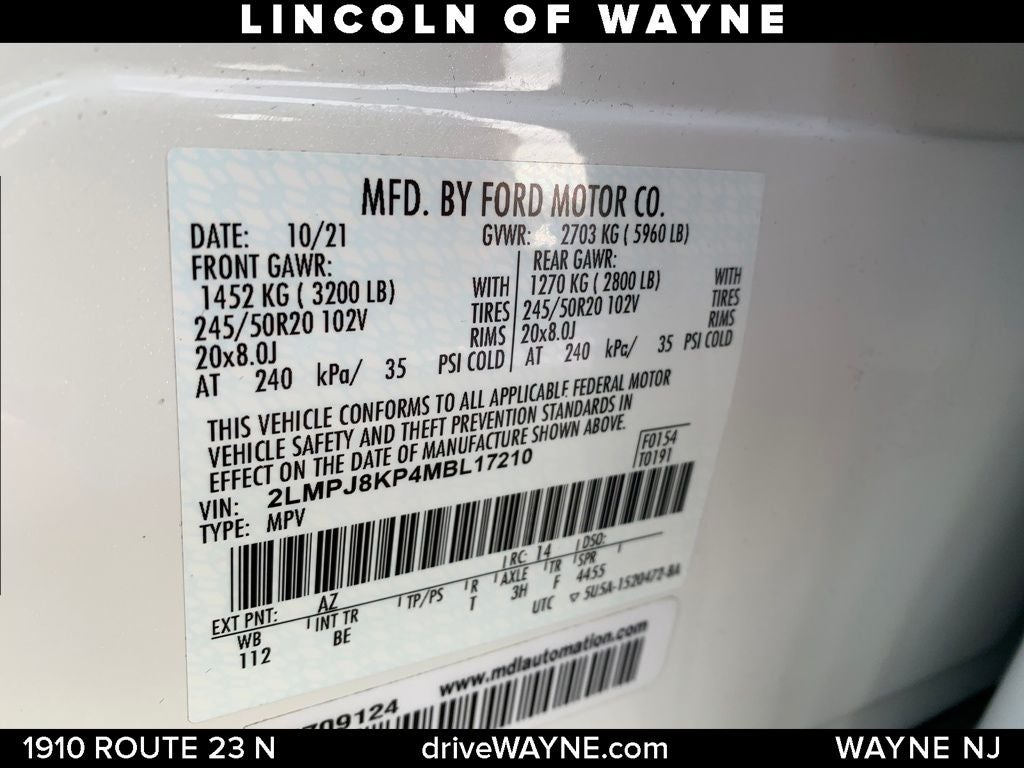 2021 Lincoln Nautilus Reserve