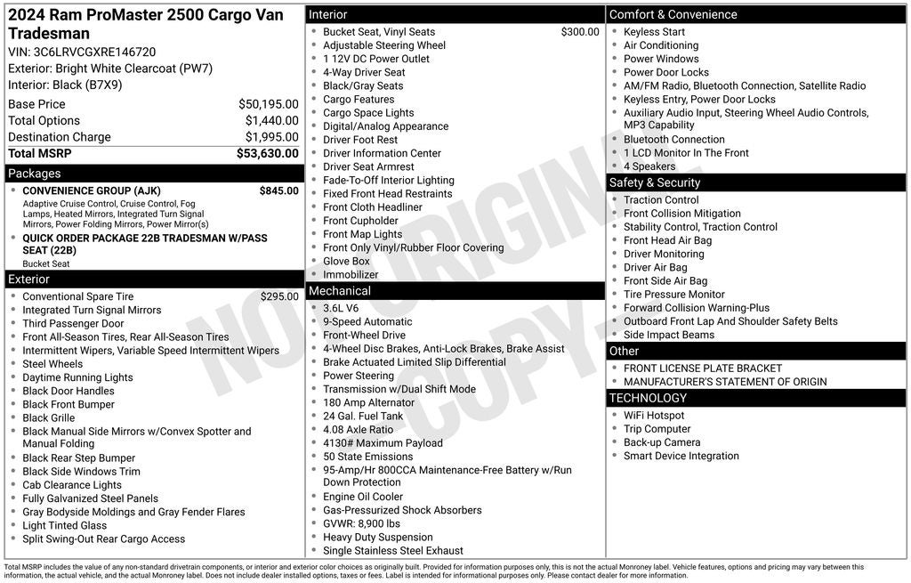 2024 RAM ProMaster 2500 High Roof