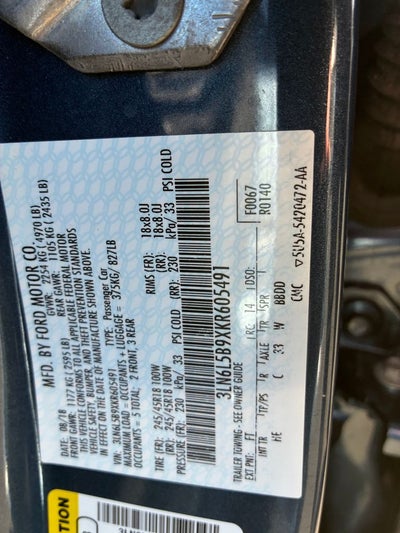 2019 Lincoln MKZ Standard