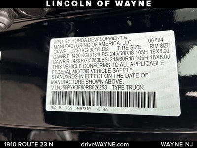 2024 Honda Ridgeline Black Edition