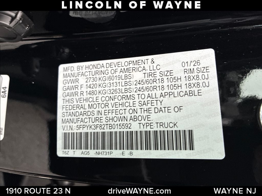 2026 Honda Ridgeline Black Edition