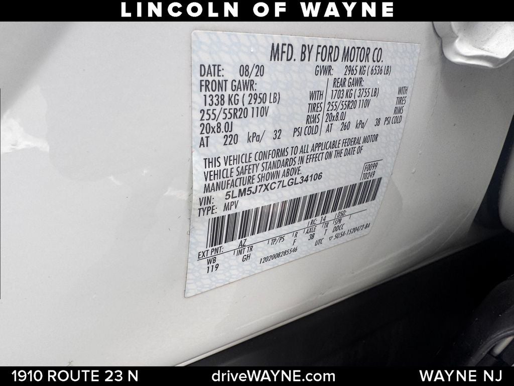 2020 Lincoln Aviator Reserve