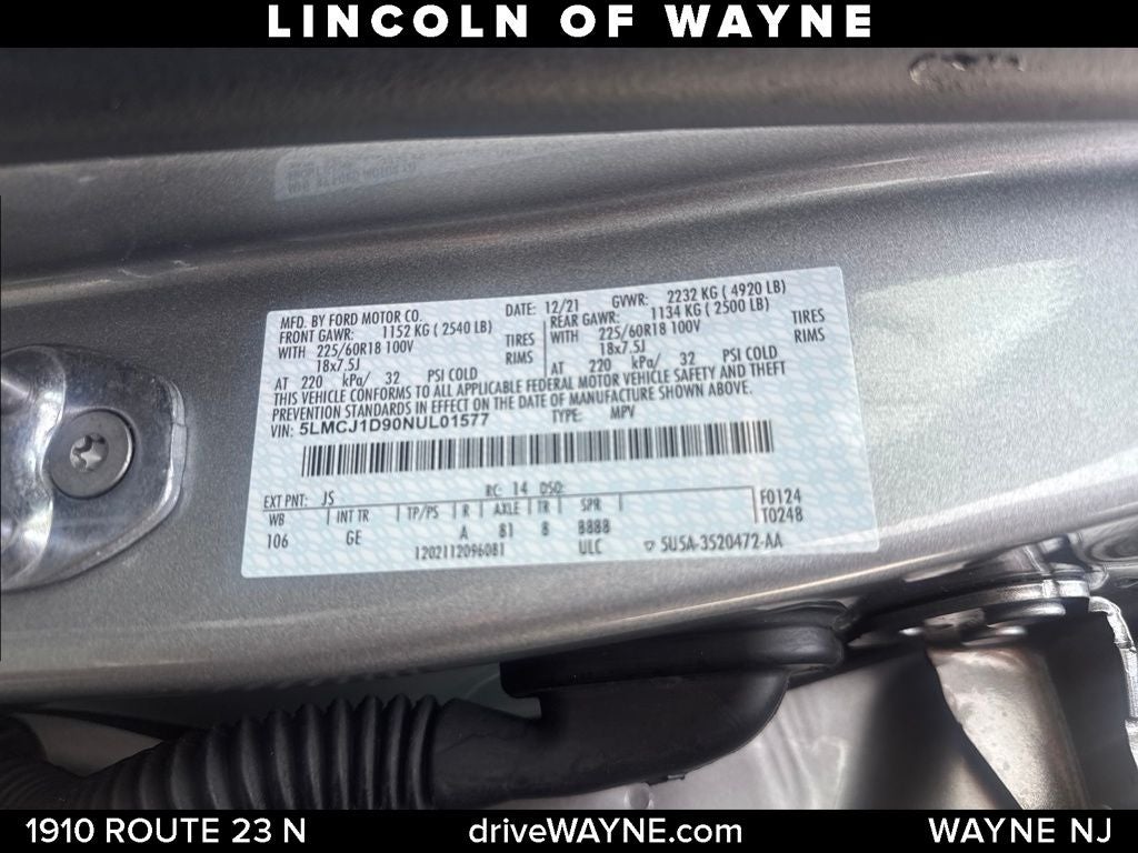 2022 Lincoln Corsair Standard