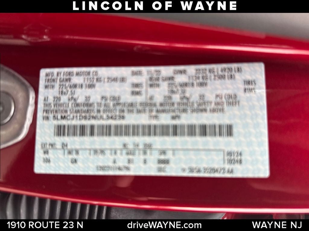 2022 Lincoln Corsair Standard