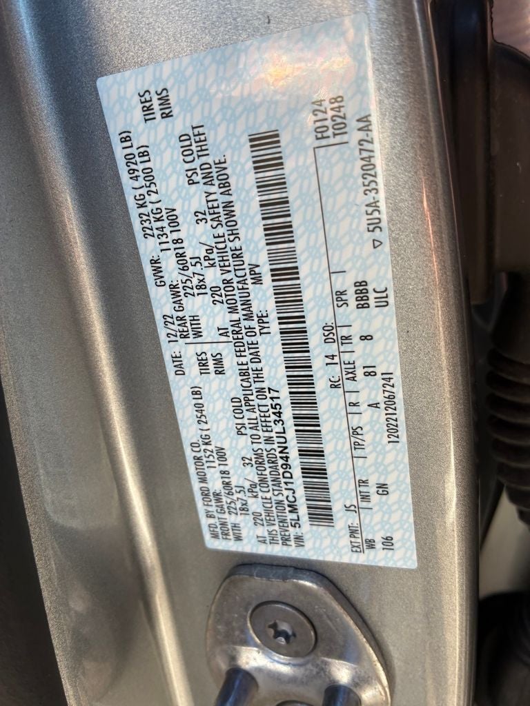 2022 Lincoln Corsair Standard