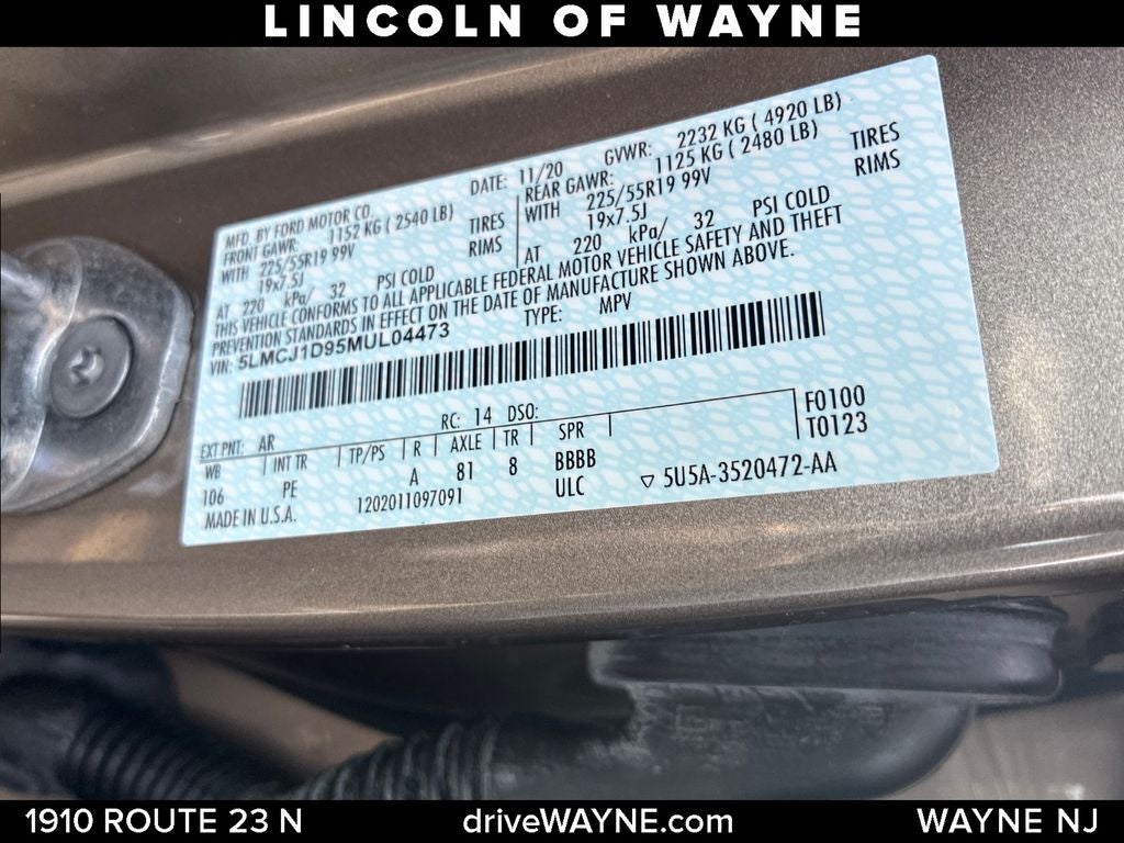 2021 Lincoln Corsair Standard
