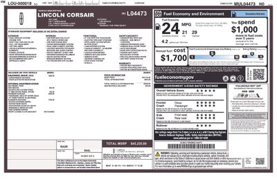 2021 Lincoln Corsair Standard