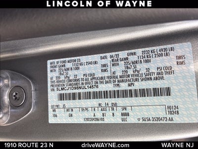 2022 Lincoln Corsair Standard