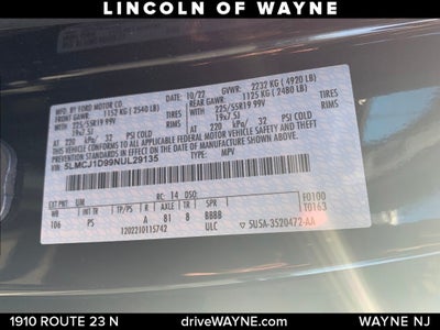 2022 Lincoln Corsair Standard