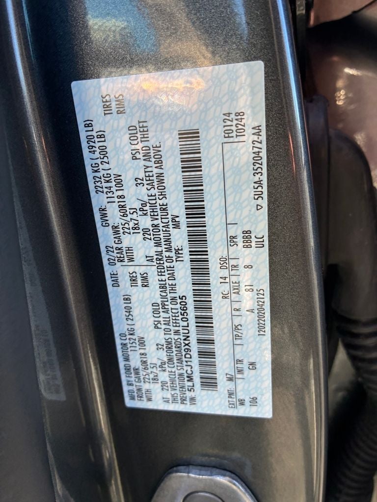 2022 Lincoln Corsair Standard