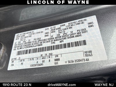 2022 Lincoln Corsair Standard