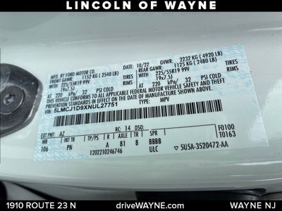 2022 Lincoln Corsair Standard