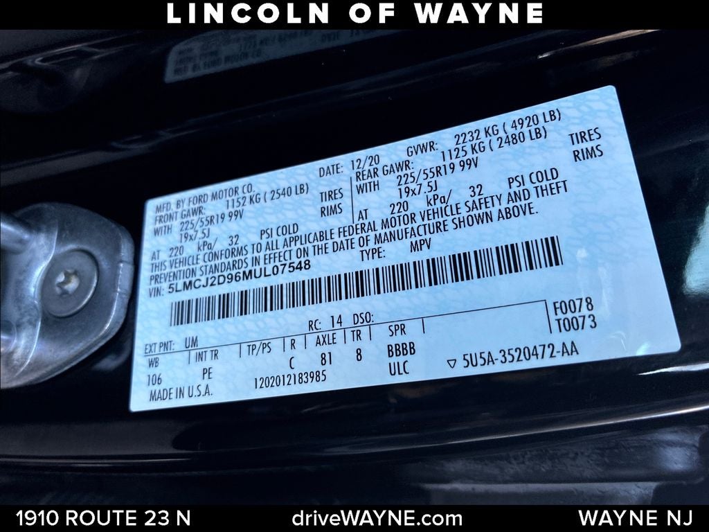 2021 Lincoln Corsair Reserve
