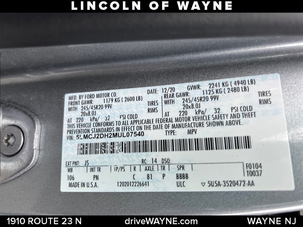 2021 Lincoln Corsair Reserve