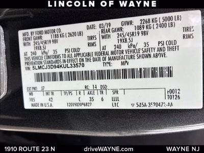 2019 Lincoln MKC Reserve