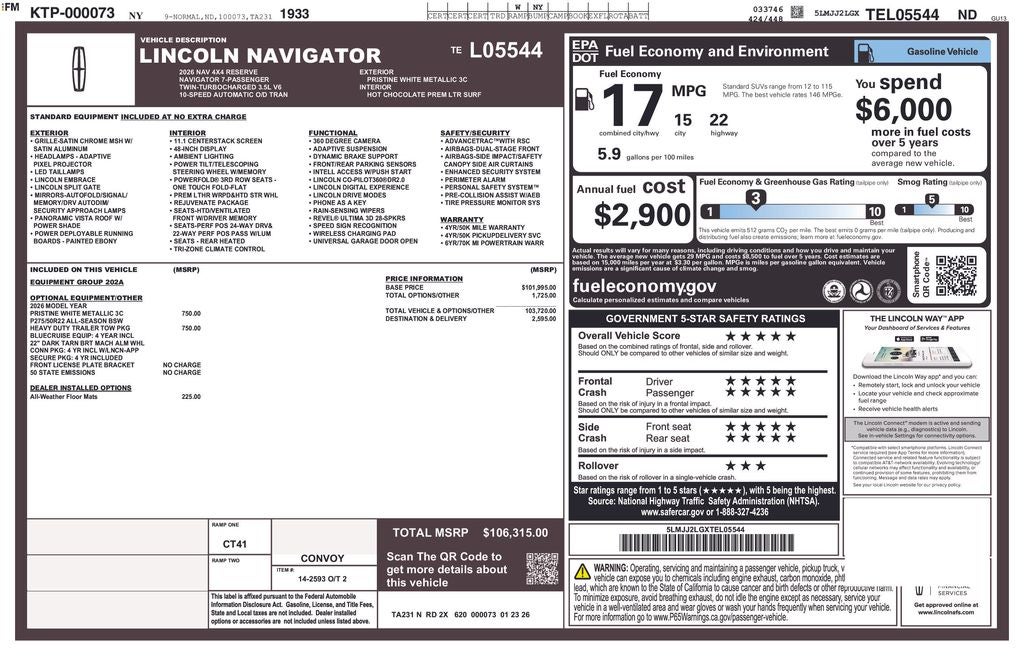 2026 Lincoln Navigator Reserve