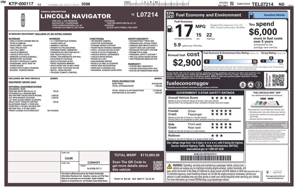 2026 Lincoln Navigator Reserve L