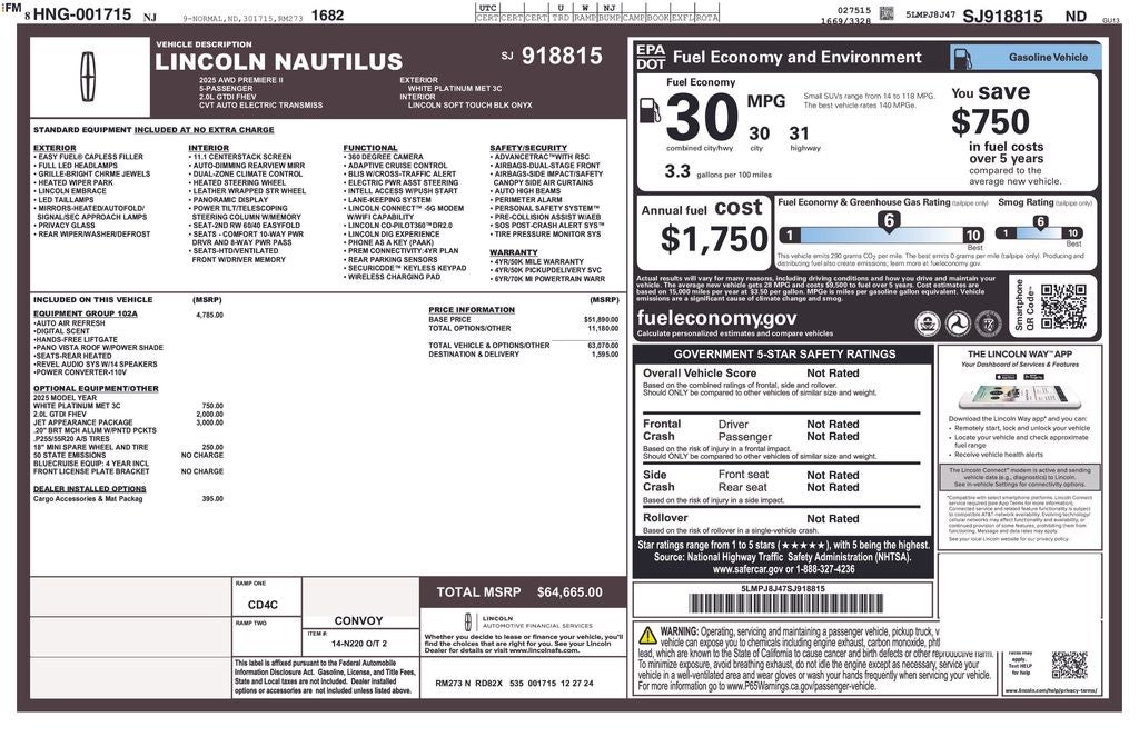 2025 Lincoln Nautilus Premiere