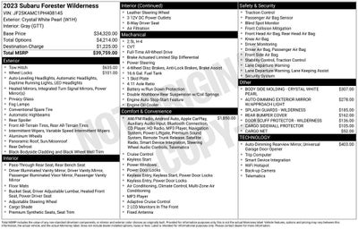 2023 Subaru Forester Wilderness