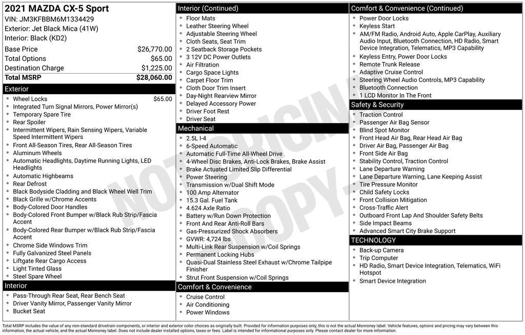 2021 Mazda Mazda CX-5 Sport