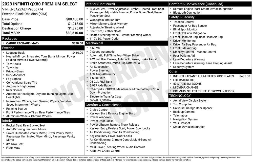 2023 INFINITI QX80 Premium Select
