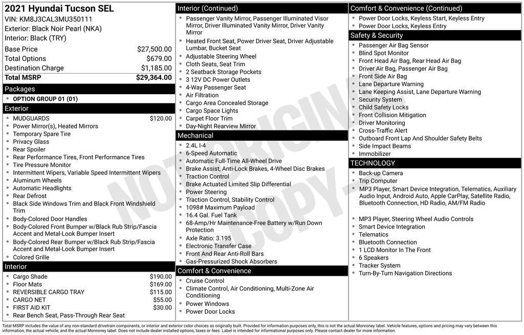 2021 Hyundai Tucson SEL