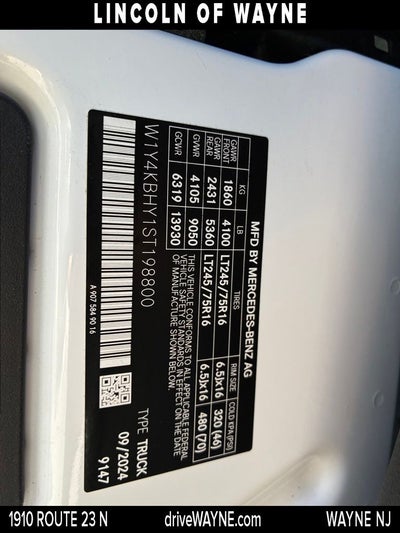 2025 Mercedes-Benz Sprinter 2500 Cargo 144 WB