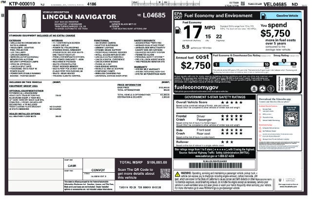 2027 Lincoln Navigator Reserve