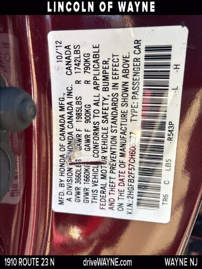2012 Honda Civic LX