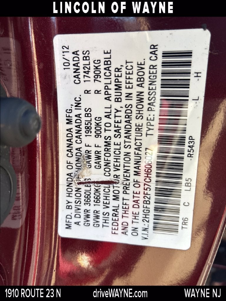 2012 Honda Civic LX