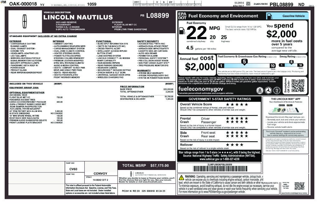 2023 Lincoln Nautilus Reserve