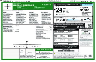 2024 Lincoln Nautilus Black Label