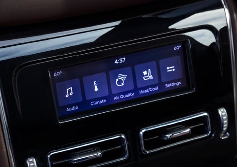 Driver controls like music, temperature, air quality, settings, and heat/cool seats are shown. | Lincoln of Wayne in Wayne NJ