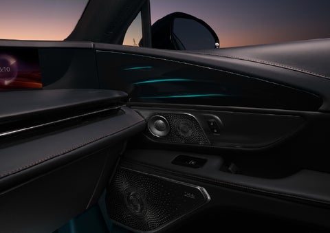 Selectable ambient lighting glows in the passenger door panel. | Lincoln of Wayne in Wayne NJ