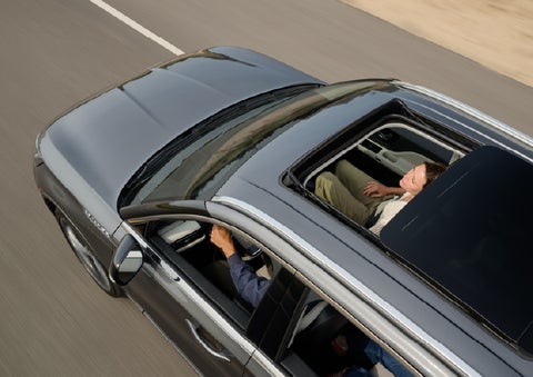 The available panoramic Vista Roof® of a 2027 Lincoln Aviator® SUV is open. | Lincoln of Wayne in Wayne NJ