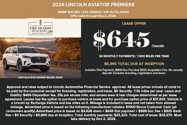 2026 Lincoln Aviator Premiere