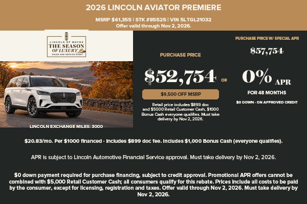 2026 Lincoln Aviator Premiere
