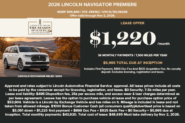 2026 Lincoln Navigator Premiere