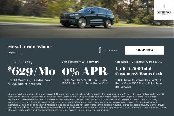 April 2026 New Vehicle Specials