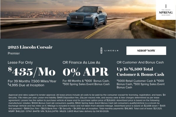 April 2026 New Vehicle Specials